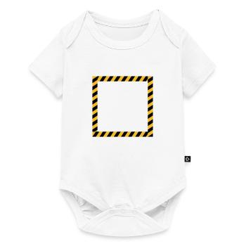 Frame sign barrier tape - Baby Premium short-sleeve bodysuit - white - Front