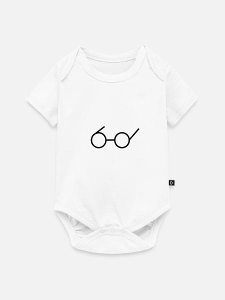 brille - Baby Premium Kurzarmbody - Weiß