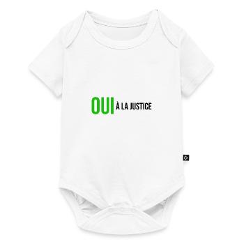 oui à la justice - Body à manches courtes Premium Bébé - blanc - Devant