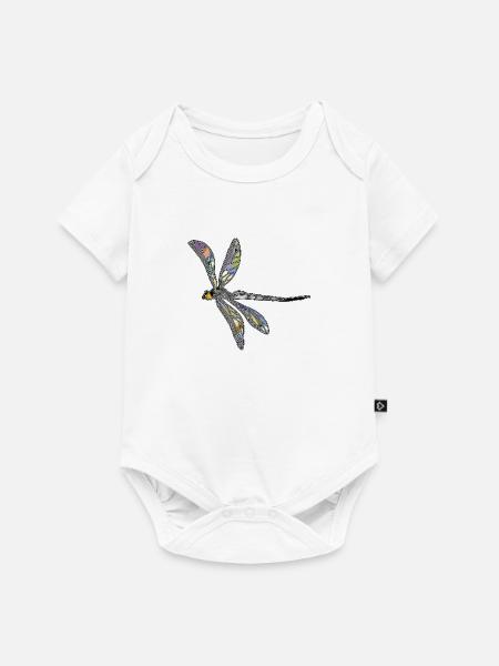Libelle - Baby Premium Kurzarmbody - Weiß