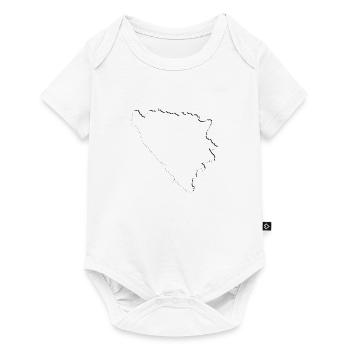 Bosnia map as an outline - Baby Premium short-sleeve bodysuit - white - Front