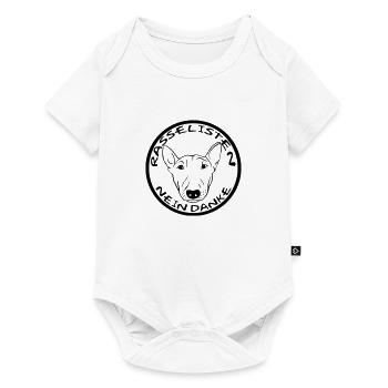Rasselisten Nein Danke - Bullterrier hell - Baby Premium Kurzarmbody - Weiß - Vorne