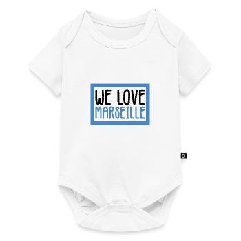 on adore Marseille ville Française du Sud - Body à manches courtes Premium Bébé - blanc - Devant