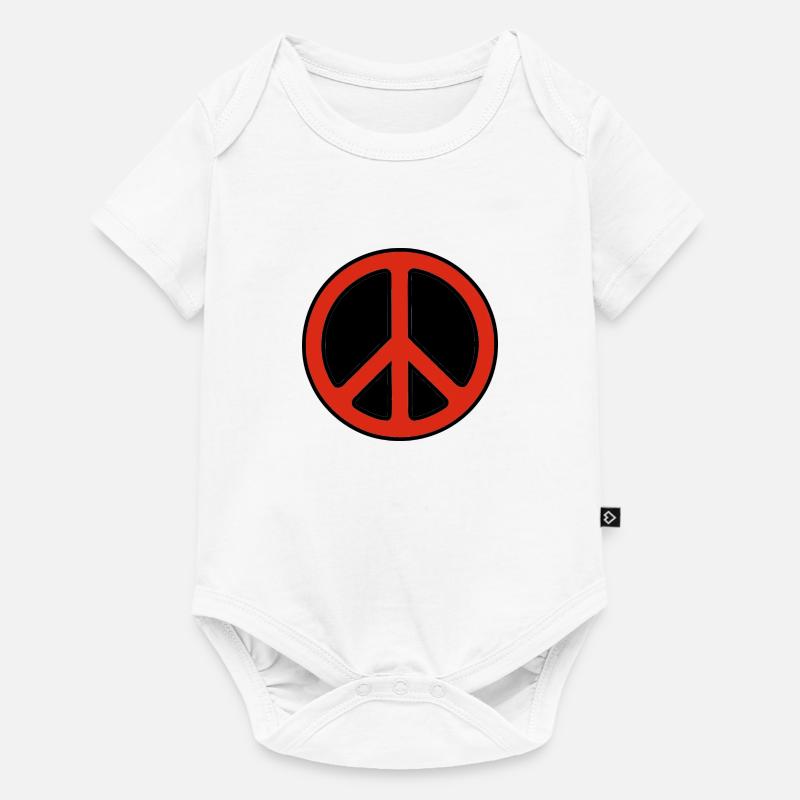 Peace rot - Baby Premium Kurzarmbody - Weiß