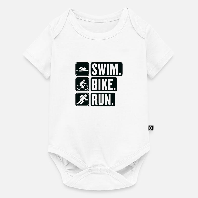 vie de triathlon - Body à manches courtes Premium Bébé - blanc