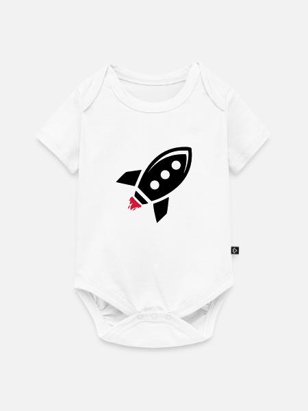 rocket - Baby Premium Kurzarmbody - Weiß