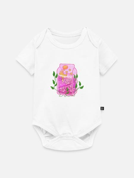 Kirschblüten - Baby Premium Kurzarmbody - Weiß