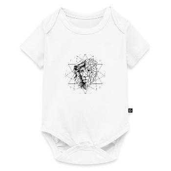 Geometric lion - Baby Premium short-sleeve bodysuit - white - Front