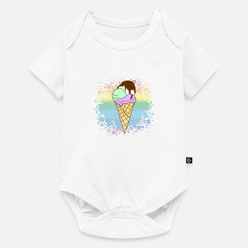 Glace - Body à manches courtes Premium Bébé - blanc