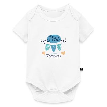 Le Petit Boy de Mes Mamans - Body à manches courtes Premium Bébé - blanc - Devant