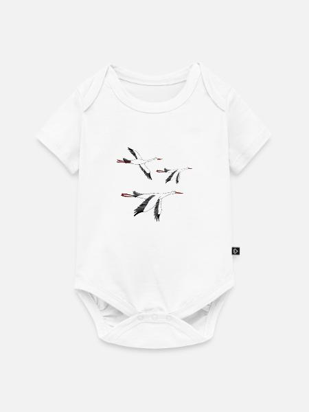 Störche - Baby Premium Kurzarmbody - Weiß