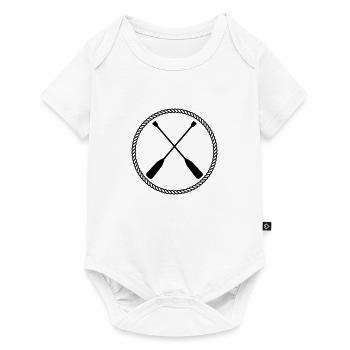Drachenboot Rudern Symbol - Baby Premium Kurzarmbody - Weiß - Vorne