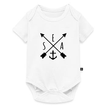 Flèche d’ancre sea - Body à manches courtes Premium Bébé - blanc - Devant