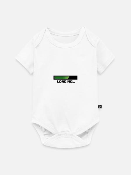 Grüner Loading Balken - Baby Premium Kurzarmbody - Weiß