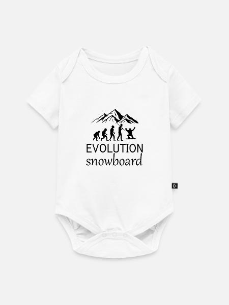 Snowboard Snowboarder - Baby Premium Kurzarmbody - Weiß