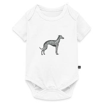 Black White Greyhound - Baby Premium short-sleeve bodysuit - white - Front