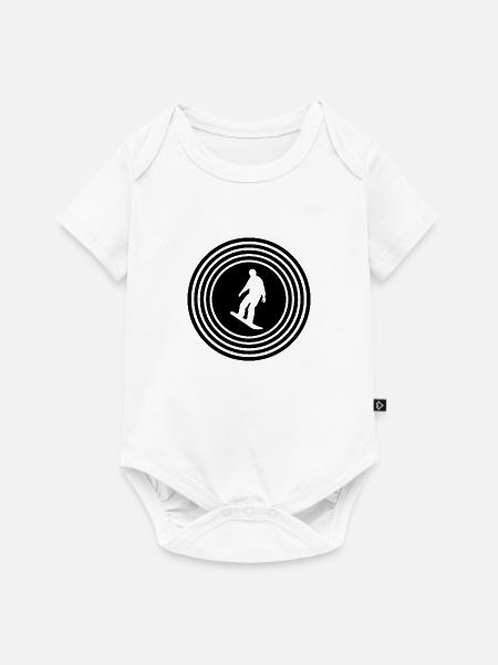 Snowboard Snowboarder - Baby Premium Kurzarmbody - Weiß