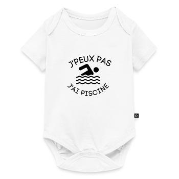 J'PEUX PAS J'AI PISCINE - Body à manches courtes Premium Bébé - blanc - Devant