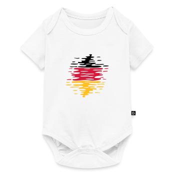 Germany Flag Waves - Baby Premium short-sleeve bodysuit - white - Front