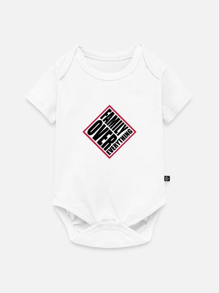 Family Over Everything - Baby Premium Kurzarmbody - Weiß