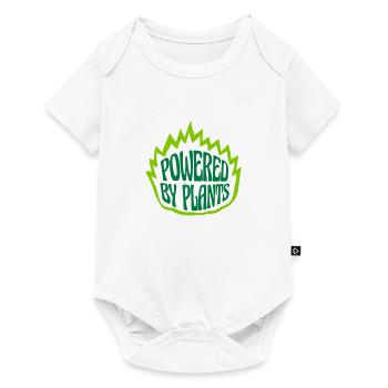 Powered by plants - Baby Premium Kurzarmbody - Weiß - Vorne