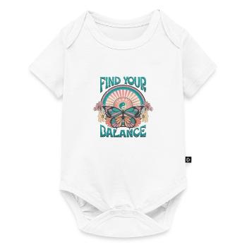 Find your Balance Butterfly Hippie - Baby Premium short-sleeve bodysuit - white - Front