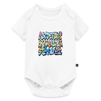 Alphabet graffiti - Body à manches courtes Premium Bébé - blanc - Devant