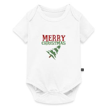 Merry christmas - Baby Premium Kurzarmbody - Weiß - Vorne