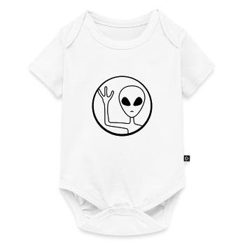 Cercle Alien vagues amicales - Body à manches courtes Premium Bébé - blanc - Devant