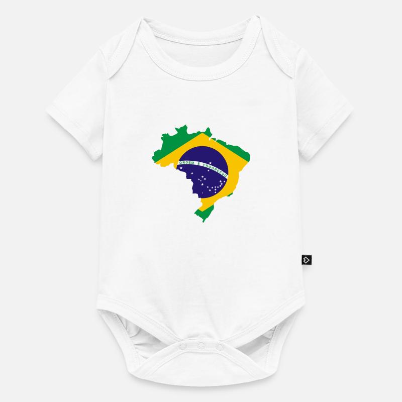 Brésil - Body à manches courtes Premium Bébé - blanc