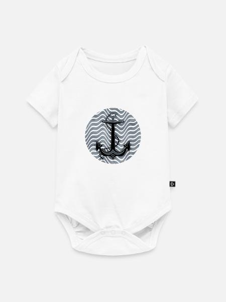 Anker - Baby Premium Kurzarmbody - Weiß