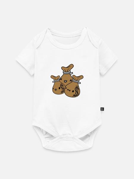 Geldsäcke Freunde Team Crew - Baby Premium Kurzarmbody - Weiß