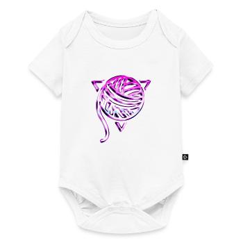 La Pelote de laine - Année 80 - Body à manches courtes Premium Bébé - blanc - Devant
