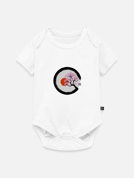 Sakura - Baby Premium Kurzarmbody - Weiß