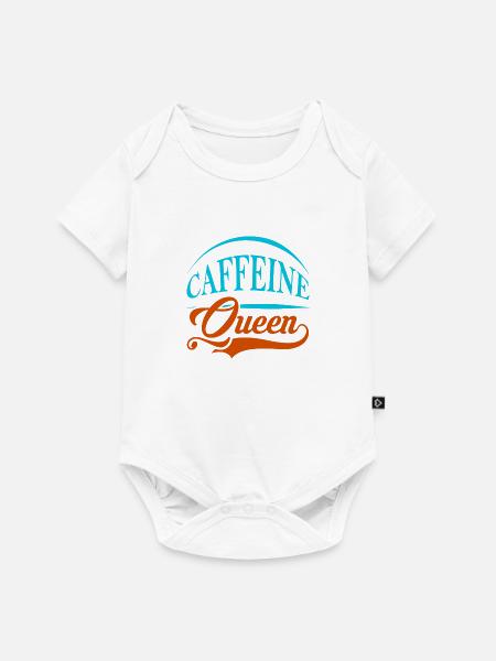 Caffeine Queen - Baby Premium Kurzarmbody - Weiß