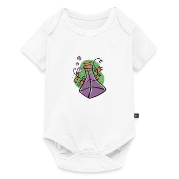 A glass of purple poison with Fall leaves - Baby Premium short-sleeve bodysuit - white - Front