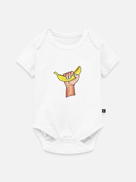 Bananen - Baby Premium Kurzarmbody - Weiß