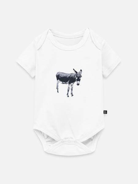 Esel - Baby Premium Kurzarmbody - Weiß