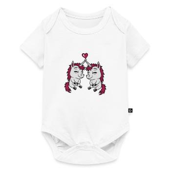 2 Amis Licorne Amour - Body à manches courtes Premium Bébé - blanc - Devant