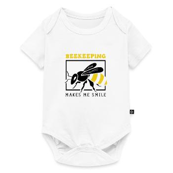 Honey Beekeeper Bee Wildlife Beekeeping - Baby Premium short-sleeve bodysuit - white - Front
