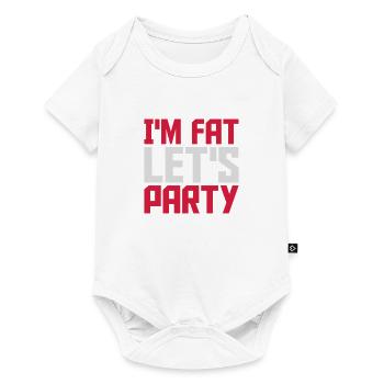 im fat lets party - Baby Premium Kurzarmbody - Weiß - Vorne