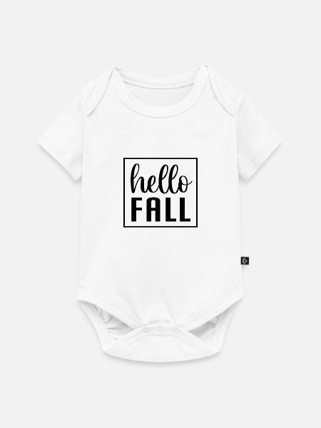 Hello Fall - Baby Premium Kurzarmbody - Weiß