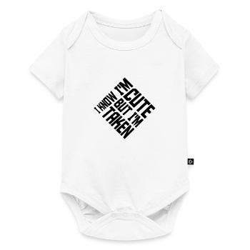cute but taken quote - Baby Premium short-sleeve bodysuit - white - Front