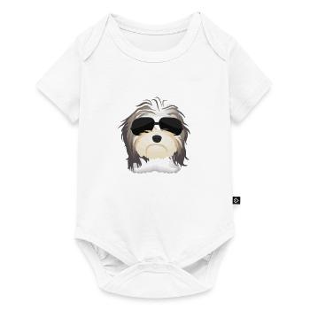 Havanese with sunglasses Dog owners - Baby Premium short-sleeve bodysuit - white - Front