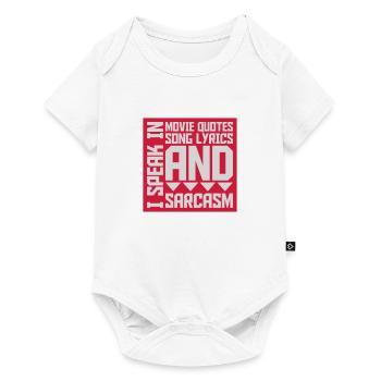 speak lyrics and sarcasm - Baby Premium short-sleeve bodysuit - white - Front
