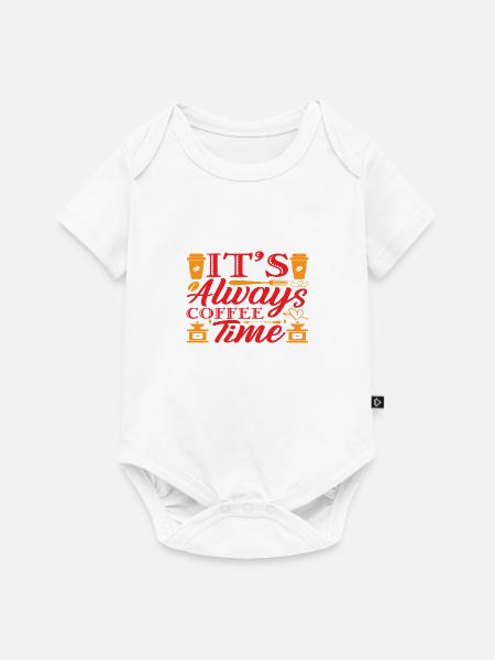 It´s always Coffee time - Baby Premium Kurzarmbody - Weiß
