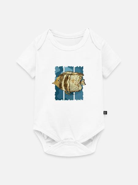 Fisch - Baby Premium Kurzarmbody - Weiß
