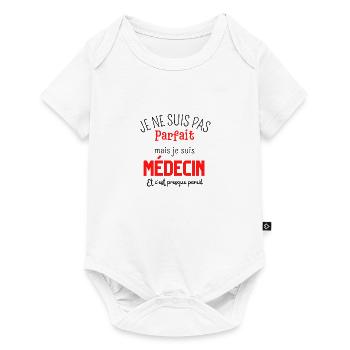 Pas parfait mais médecin - Body à manches courtes Premium Bébé - blanc - Devant