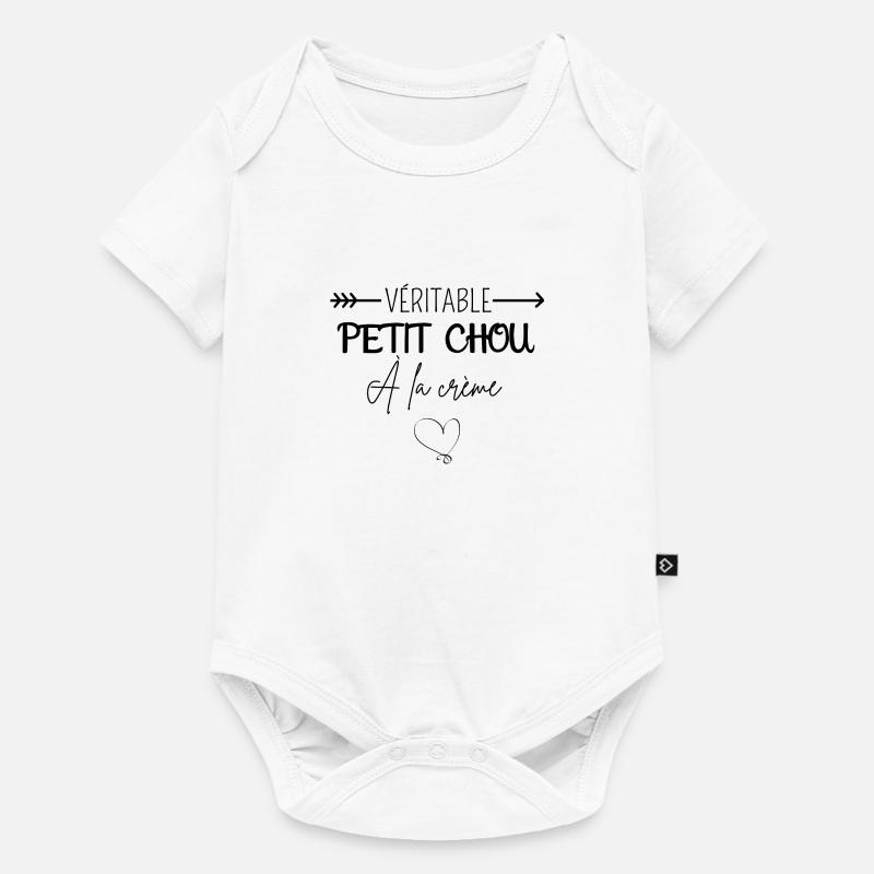 Véritable petit chou à la crème - Body à manches courtes Premium Bébé - blanc