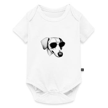 Chiens teckels avec lunettes de soleil Cool Motif 2 - Body à manches courtes Premium Bébé - blanc - Devant